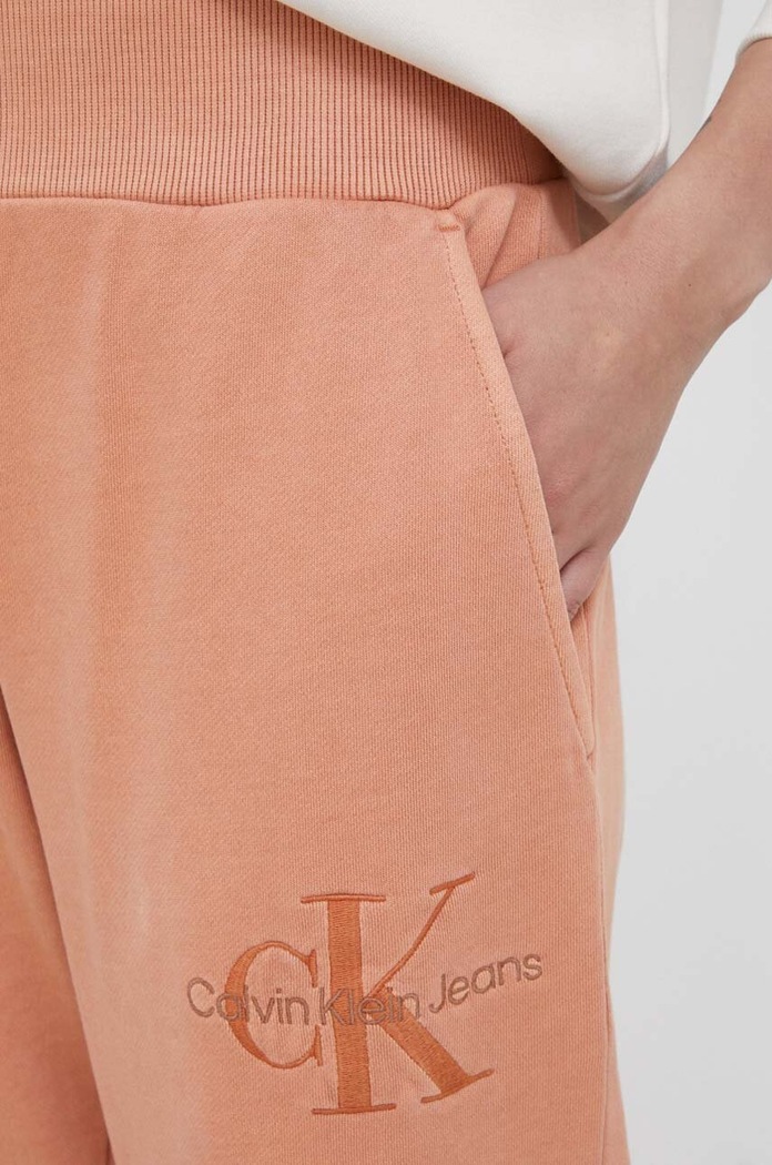 Calvin Klein Jeans pamut melegítőnadrág narancssárga J20J221921