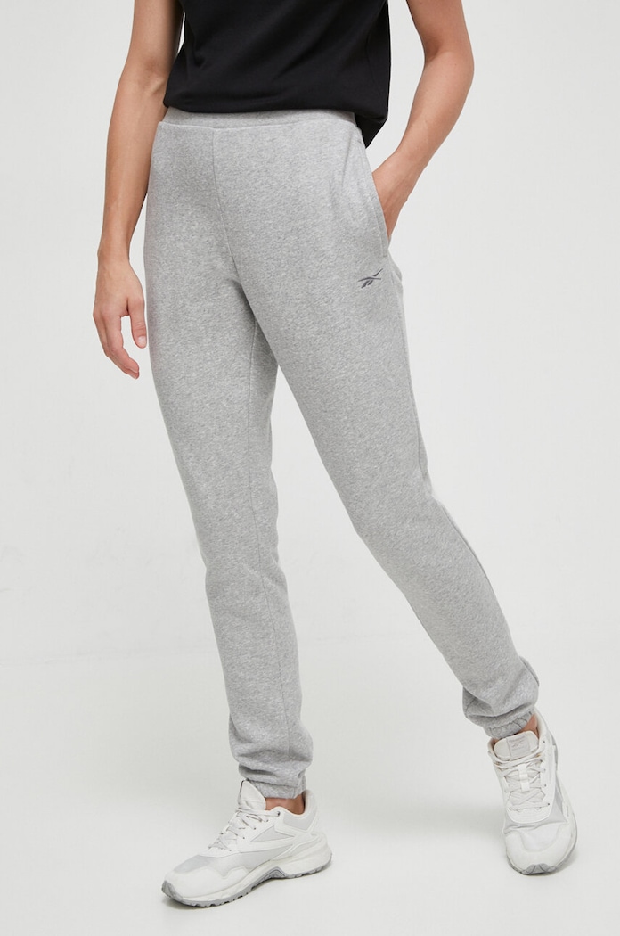 Tepláky Reebok LUX COLLECTION pletenina sivá 100035605