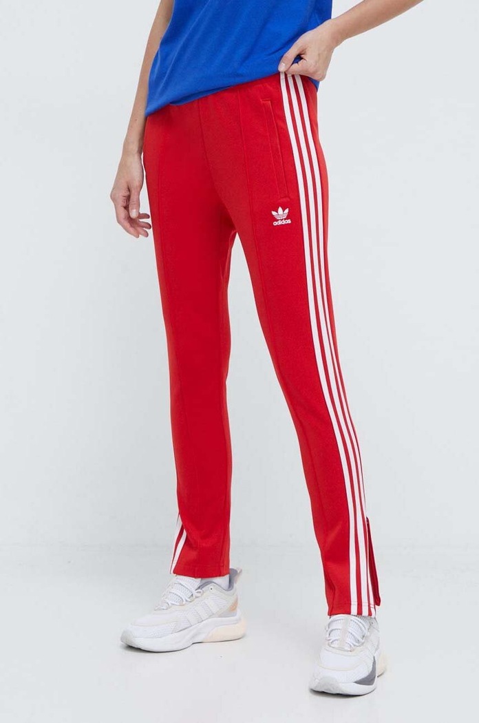 adidas Originals pantaloni de trening SST Classic TP cu elastan rosu IK6603