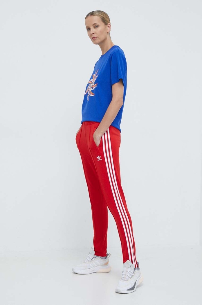 adidas Originals pantaloni de trening SST Classic TP IK6603 rosu SS24