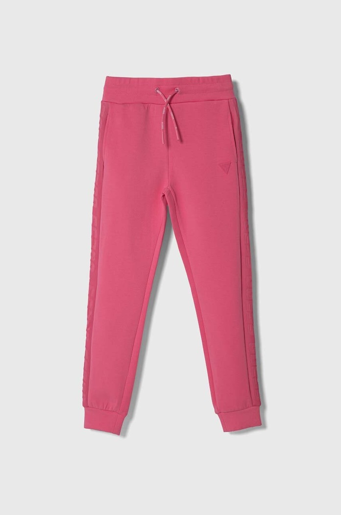 Guess Spodnie dresowe dziecięce różowy J2YQ24.FL03S.9BYX