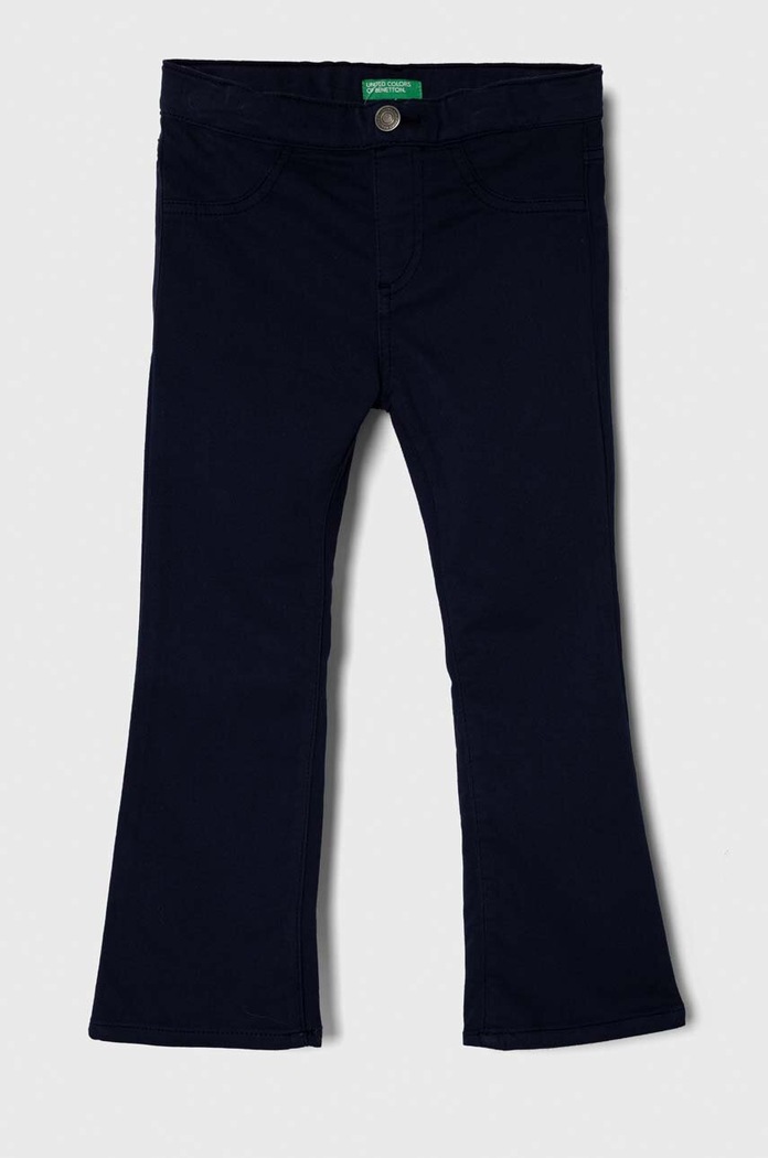 United Colors of Benetton spodnie dziecięce z elastanem granatowy 4AU0GE018.P.SEASONAL