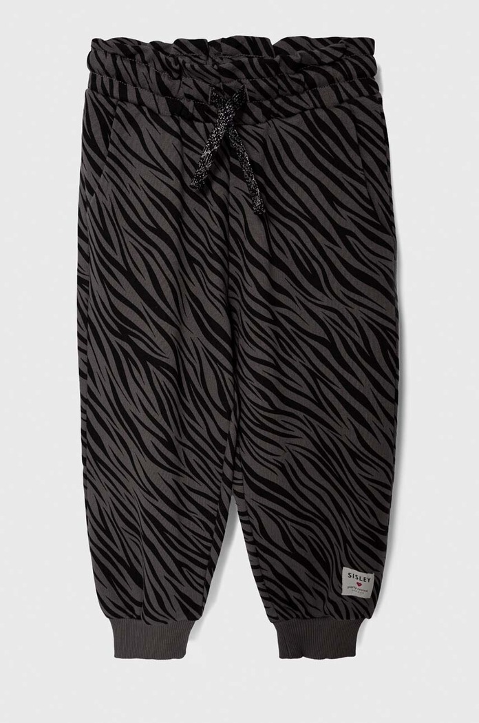 Sisley gyerek pamut melegítőnadrág 3NTDXF00Y.G.SEASONAL fekete AW23