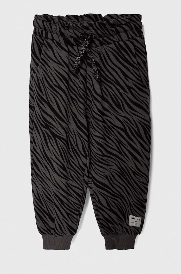 Sisley gyerek pamut melegítőnadrág 3NTDXF00Y.G.SEASONAL fekete AW23