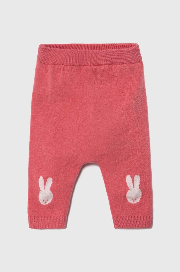 United Colors of Benetton spodnie niemowlęce dzianina różowy 105JBF003.W.SEASONAL