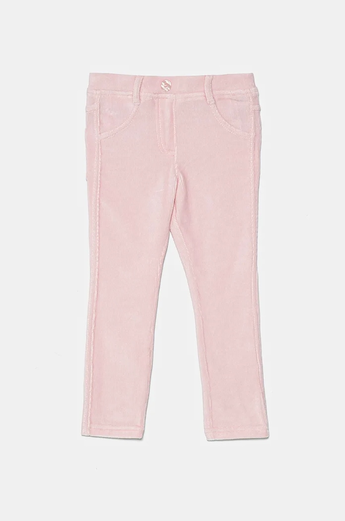 United Colors of Benetton spodnie dziecięce z elastanem różowy 4DZBGE00L.P.SEASONAL