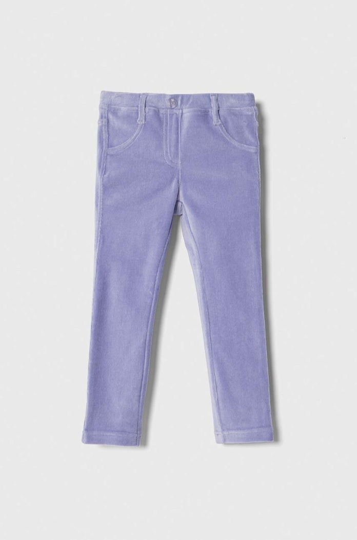 United Colors of Benetton spodnie dziecięce z elastanem fioletowy 4DZBGE00L.P.SEASONAL