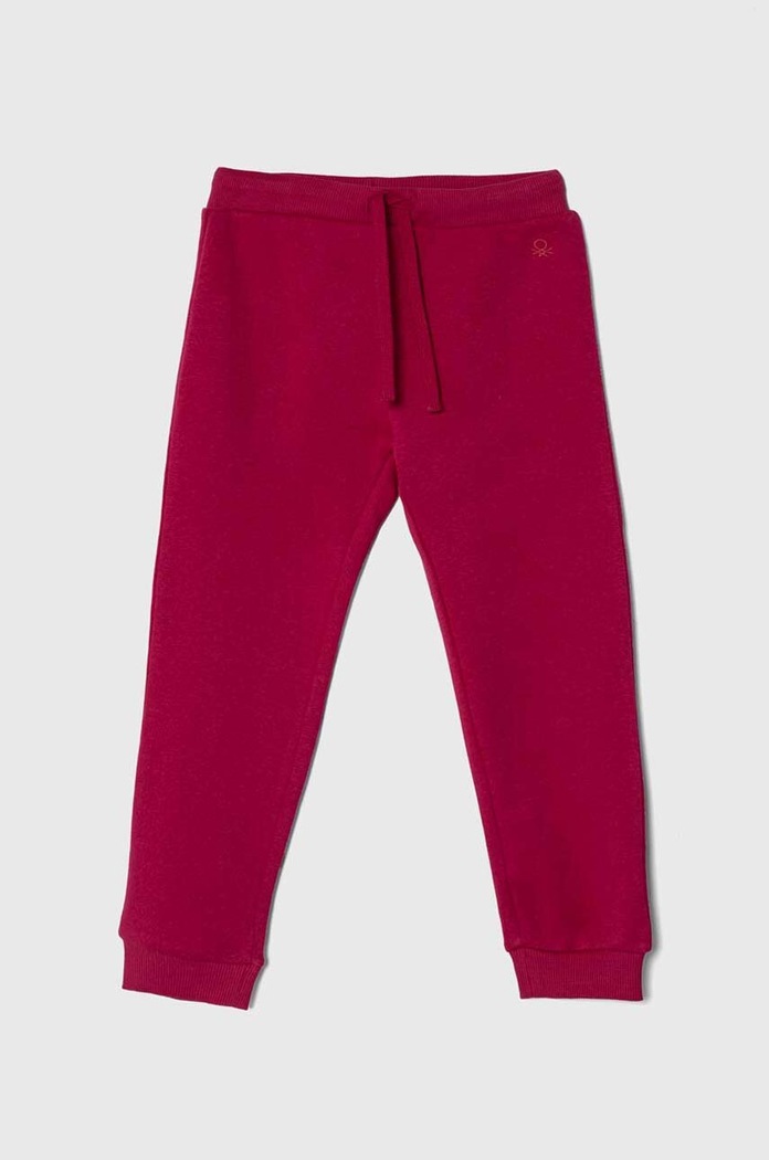 United Colors of Benetton spodnie dresowe dziecięce dzianina różowy 39M2GF01B.P.SEASONAL