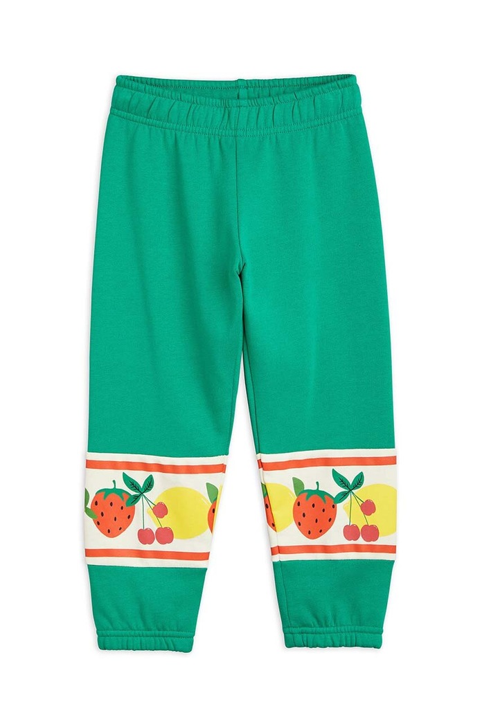 Mini Rodini spodnie dresowe bawełniane dziecięce 2373013175 zielony AW23
