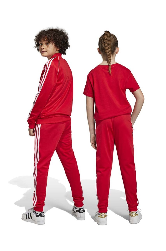Detské tepláky adidas Originals IC3088 červená