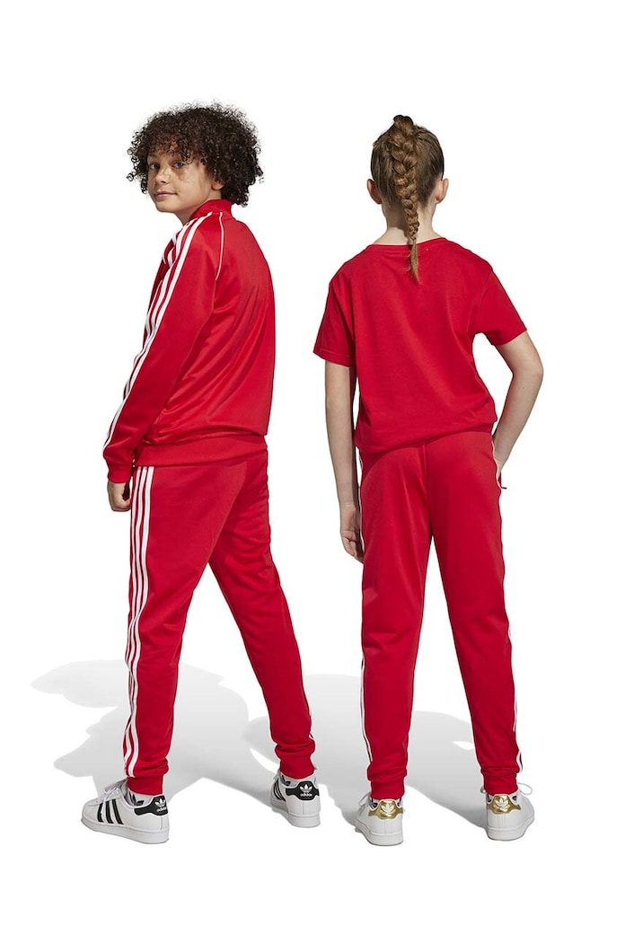 Detské tepláky adidas Originals IC3088 červená