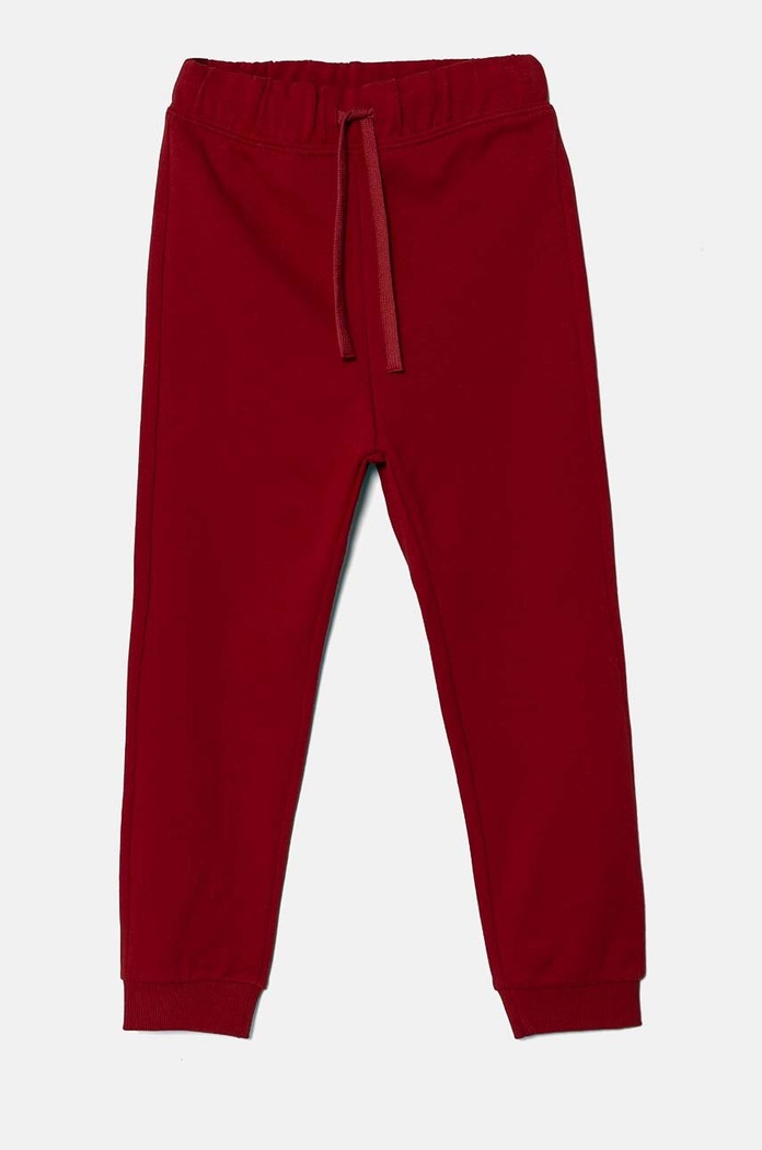 United Colors of Benetton spodnie dresowe bawełniane dziecięce bordowy 3J68GF027.P.SEASONAL