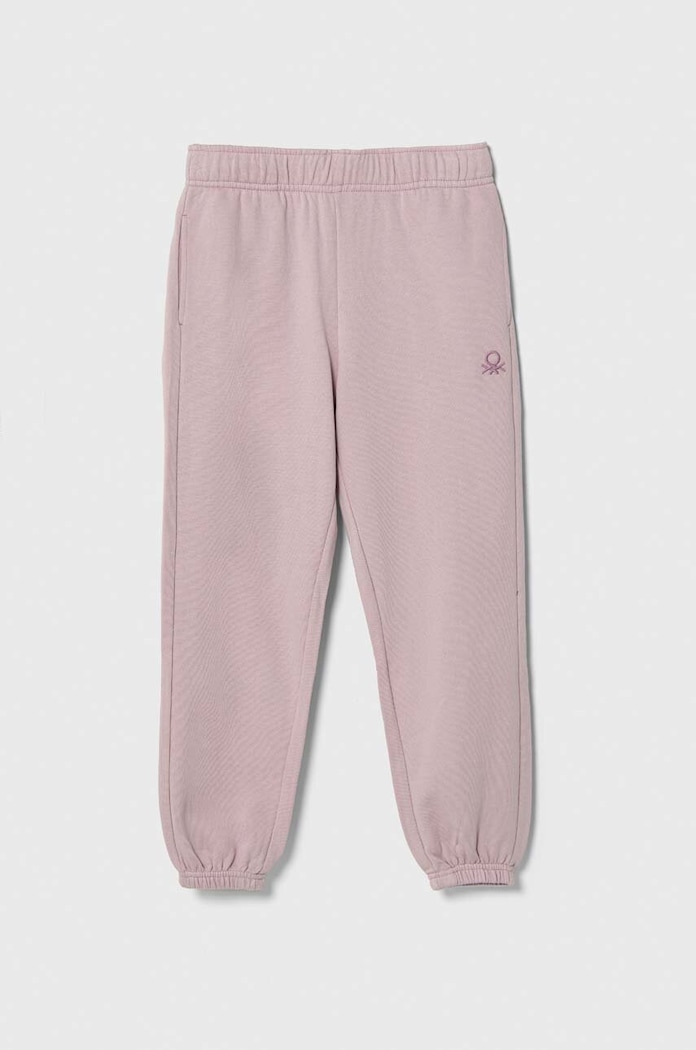 United Colors of Benetton spodnie dresowe bawełniane dziecięce x Disney nadruk fioletowy 3J68CF04K.G.SEASONAL