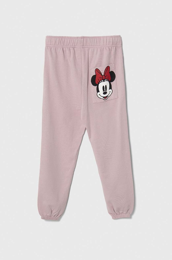 United Colors of Benetton spodnie dresowe bawełniane dziecięce x Disney 3J68CF04K.G.SEASONAL fioletowy AW23