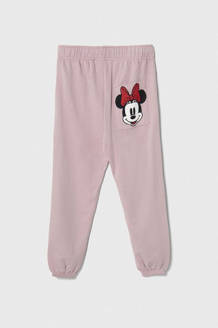 United Colors of Benetton spodnie dresowe bawełniane dziecięce x Disney 3J68CF04K.G.SEASONAL fioletowy AW23