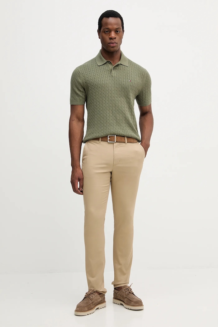 Παντελόνι Tommy Hilfiger MW0MW26619 μπεζ SS26