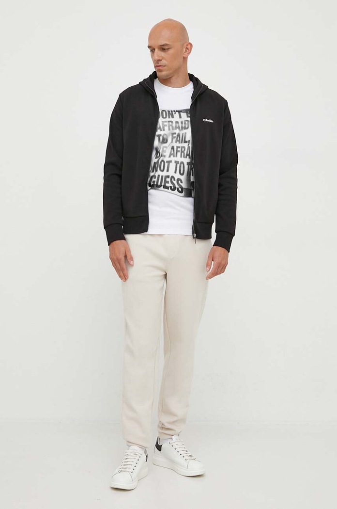 Calvin Klein spodnie dresowe K10K111566 beżowy AW23