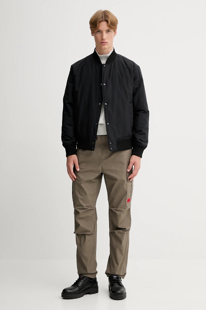 Bavlnené nohavice HUGO Garlo233 50493865 béžová AW25