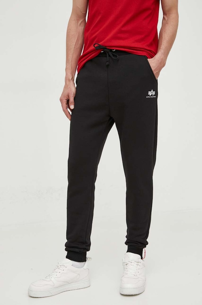 Tepláky Alpha Industries pletenina černá 116370.03