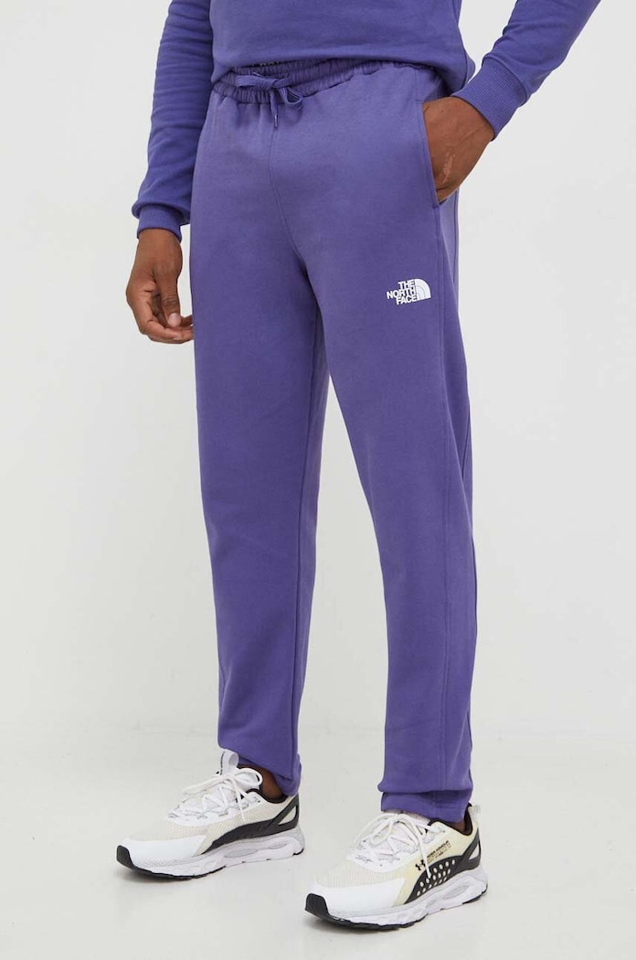 The North Face spodnie dresowe bawełniane bawełna fioletowy NF0A4M7LI0D1