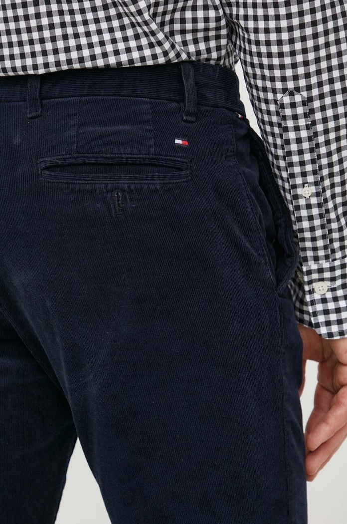 Tommy Hilfiger spodnie sztruksowe granatowy MW0MW32932