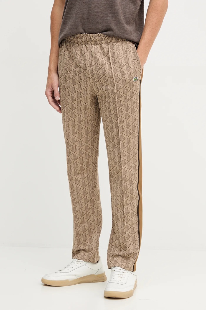 Lacoste trenirka moška z bombažem Pletenina bež XH1440