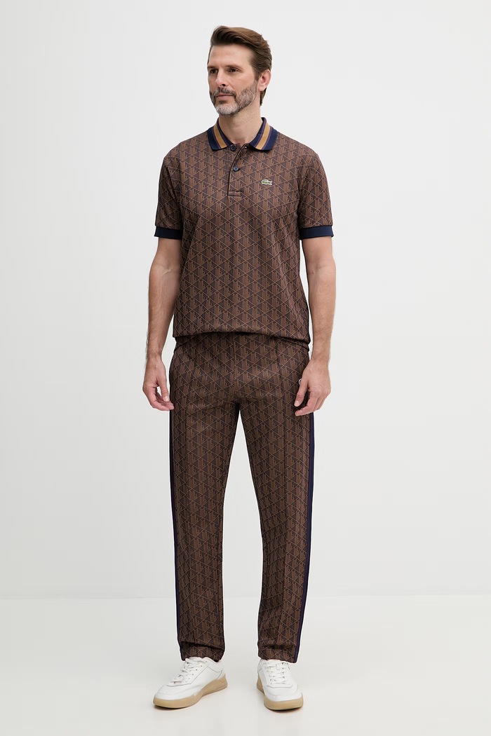 Lacoste moška trenirka z bombažem XH1440 rjava SS26
