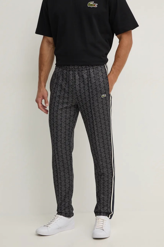 Lacoste Pantaloni de trening bărbați cu bumbac negru XH1440