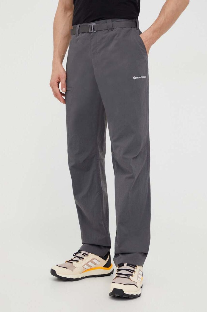 Montane spodnie outdoorowe Terra Lite tkanina szary MTLPR15