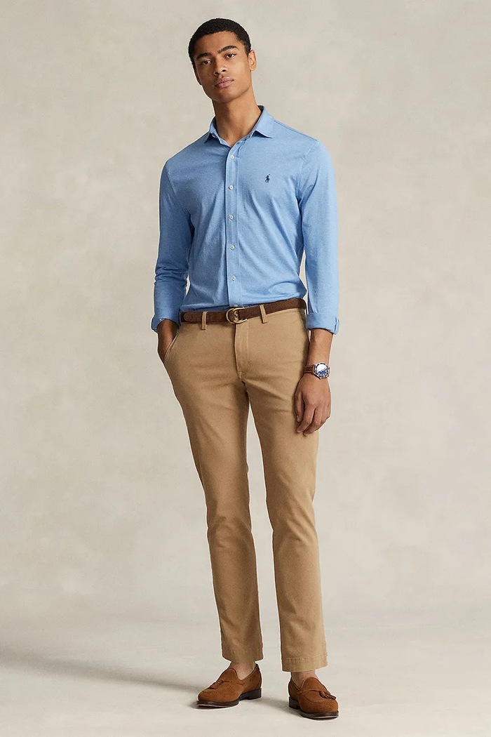 Odzież Polo Ralph Lauren spodnie 710884828 beżowy