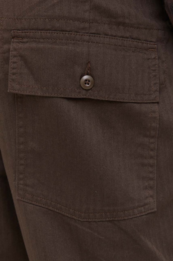 Bavlnené nohavice Abercrombie & Fitch hnedá KI130.3046.410