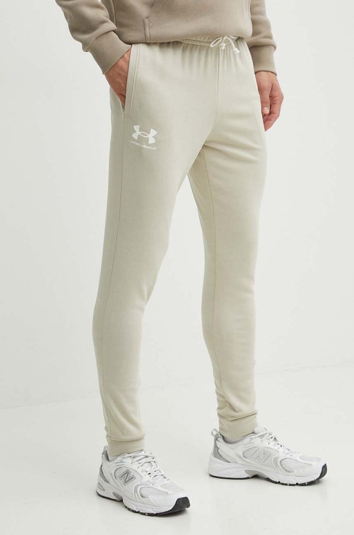 Спортен панталон Under Armour изчистен бежов 1380843