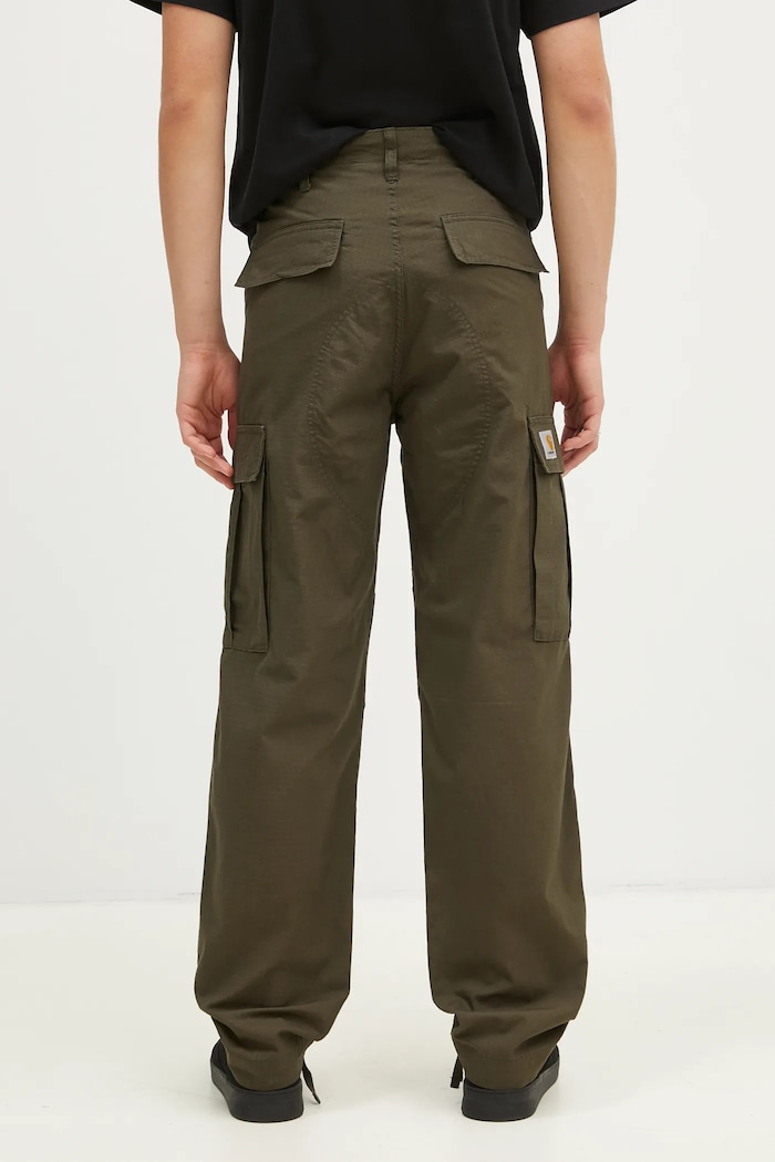 Odzież Carhartt WIP spodnie bawełniane Regular Cargo Pant I032467.6302 zielony
