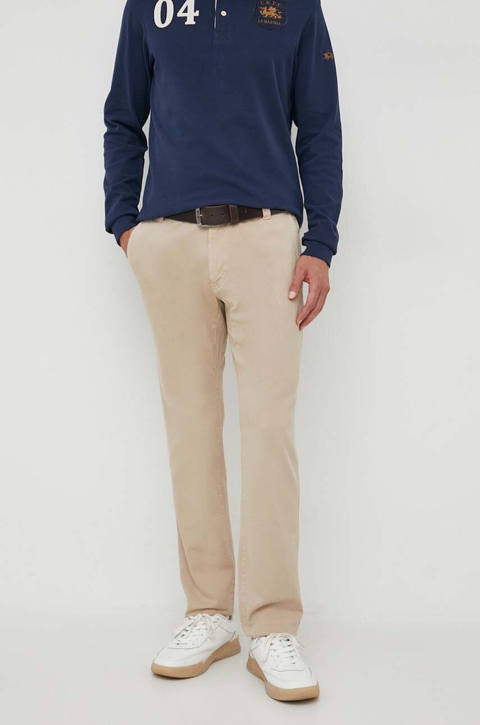 Calvin Klein Jeans spodnie bawełniane bawełna beżowy J30J324041