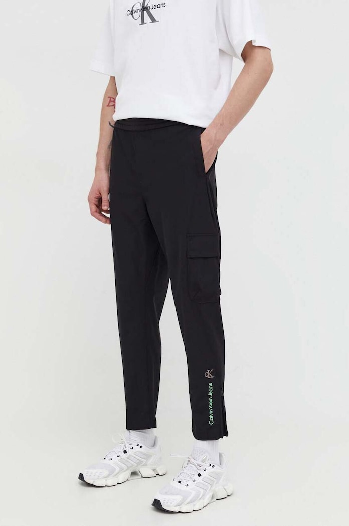 Calvin Klein Jeans spodnie dzianina czarny J30J324046