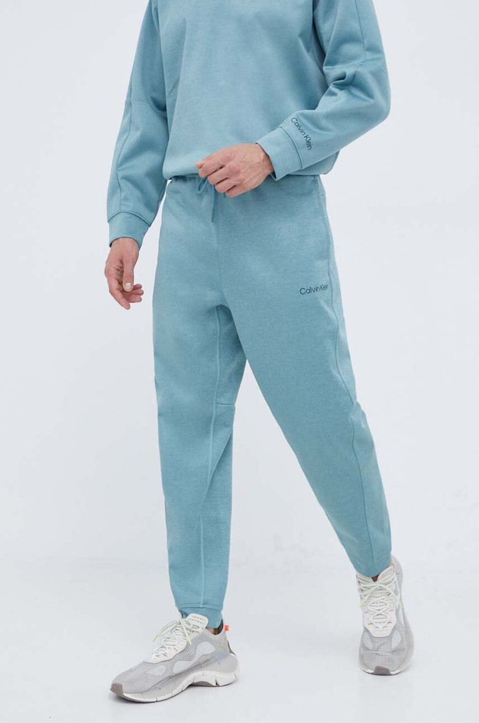 Tréninkové kalhoty Calvin Klein Performance směs zelená 00GMF3P613