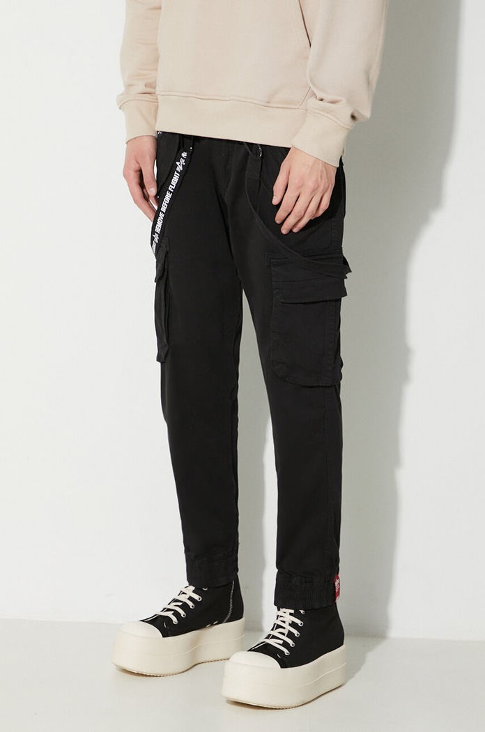 Hlače Alpha Industries crna 128202.03