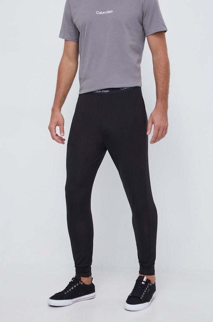 Hlače lounge Calvin Klein Underwear Z elastanom črna 000NM2235A
