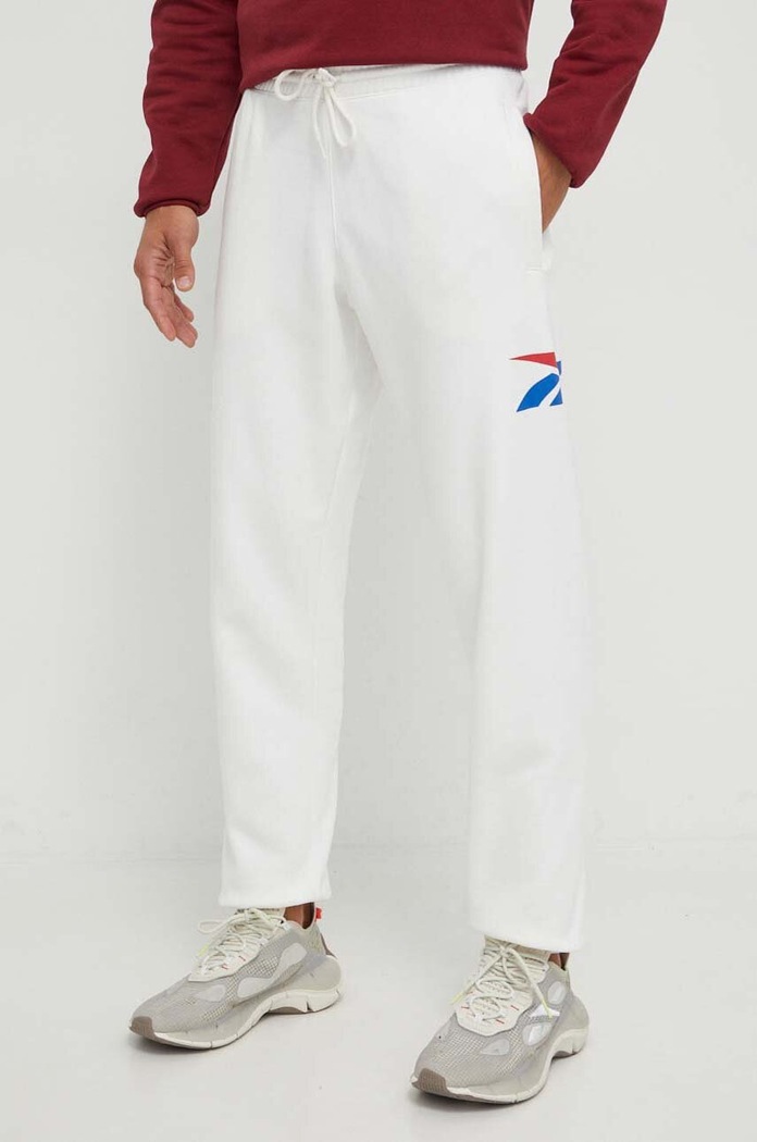 Παντελόνι φόρμας Reebok Classic πλεκτό ύφασμα λευκό 100067664