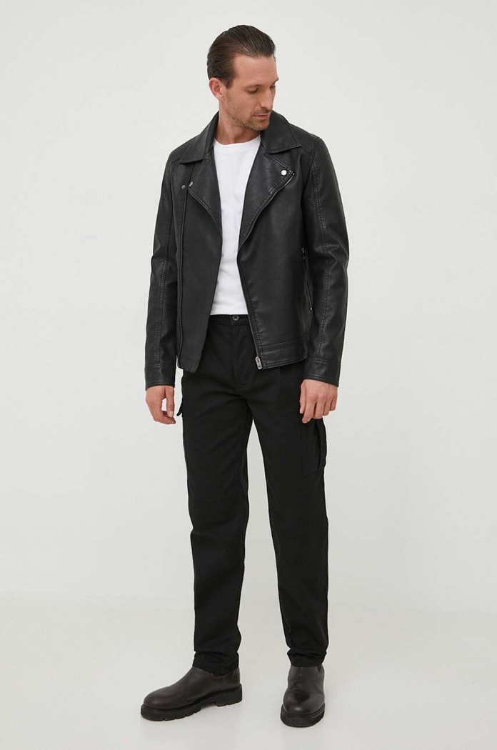 Βαμβακερό παντελόνι United Colors of Benetton 4IKKUF046.700 μαύρο AW23