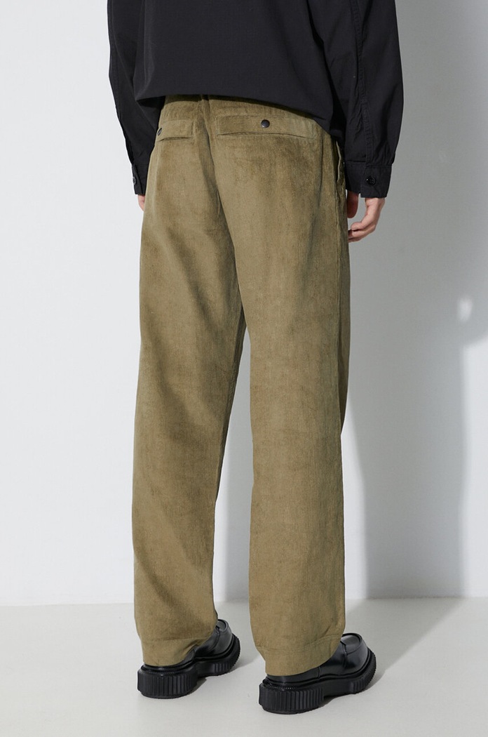 Odjeća Hlače od samta Maharishi Loose Chino 4568.OLIVE zelena