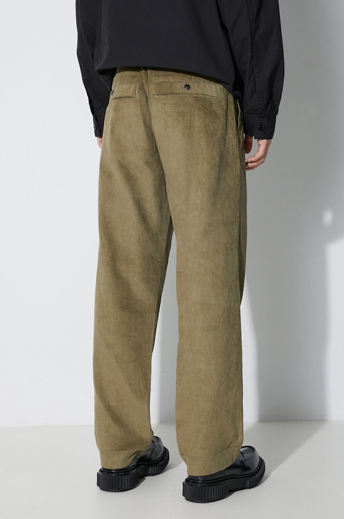 Odjeća Hlače od samta Maharishi Loose Chino 4568.OLIVE zelena