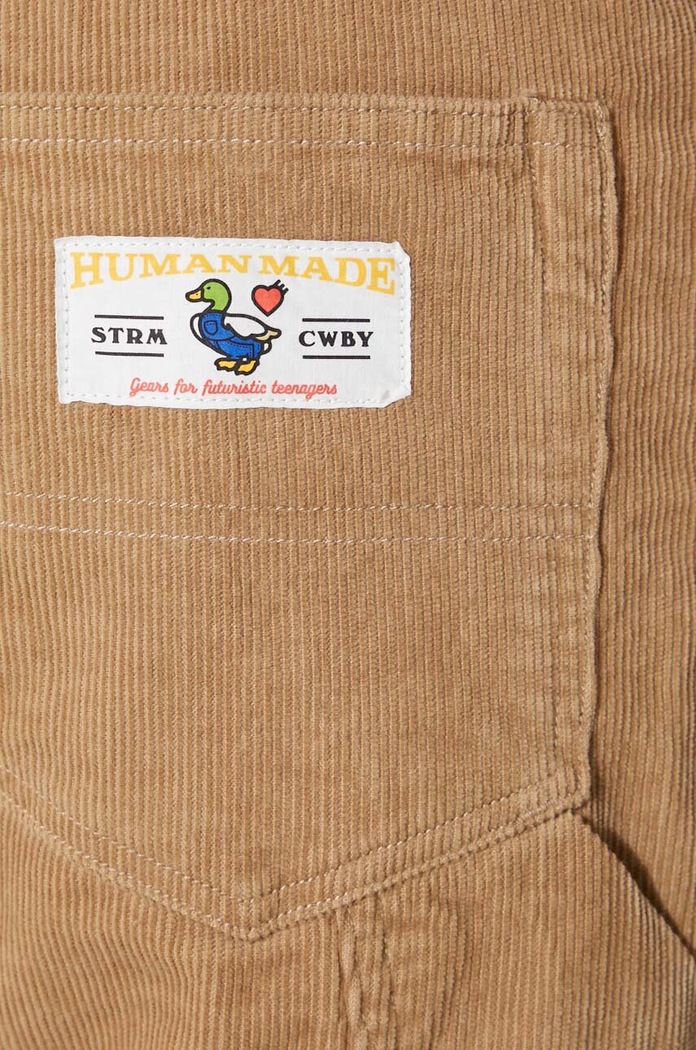 Κοτλέ παντελόνι Human Made Corduroy Work HM26PT013 μπεζ