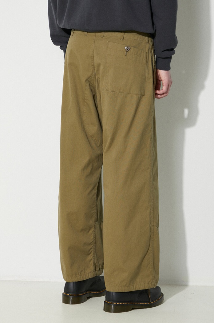 Abbigliamento Human Made pantaloni in cotone Military Easy HM26PT014 verde