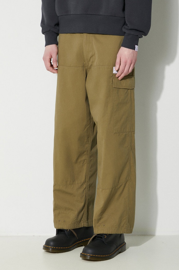 Human Made pantaloni in cotone Military Easy verde HM26PT014