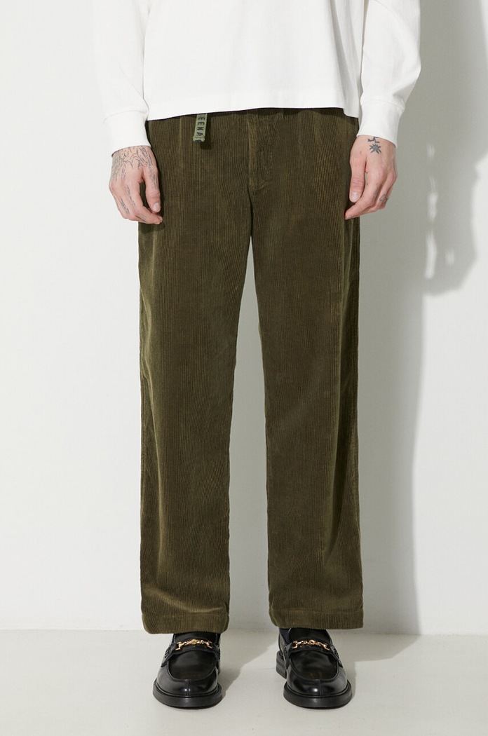 Джинсов панталон Human Made Corduroy Easy памук зелен HM26PT017