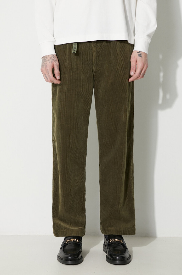 Джинсов панталон Human Made Corduroy Easy памук зелен HM26PT017