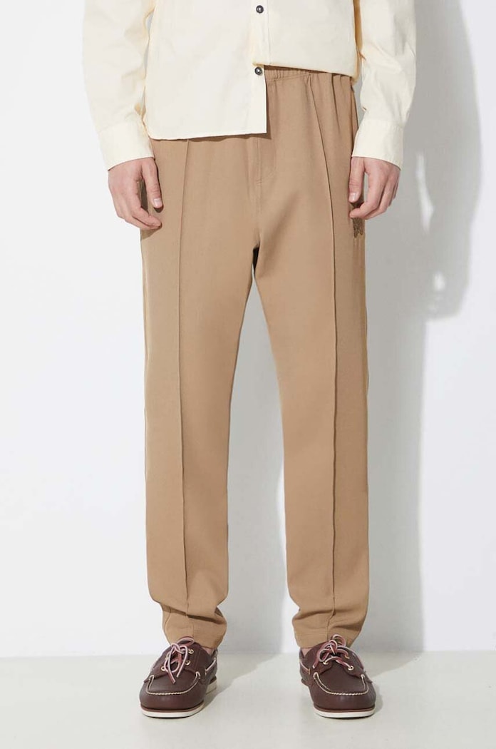 Kalhoty Needles W.U. Pant Cavalry Twill přiléhavý zelená NS153