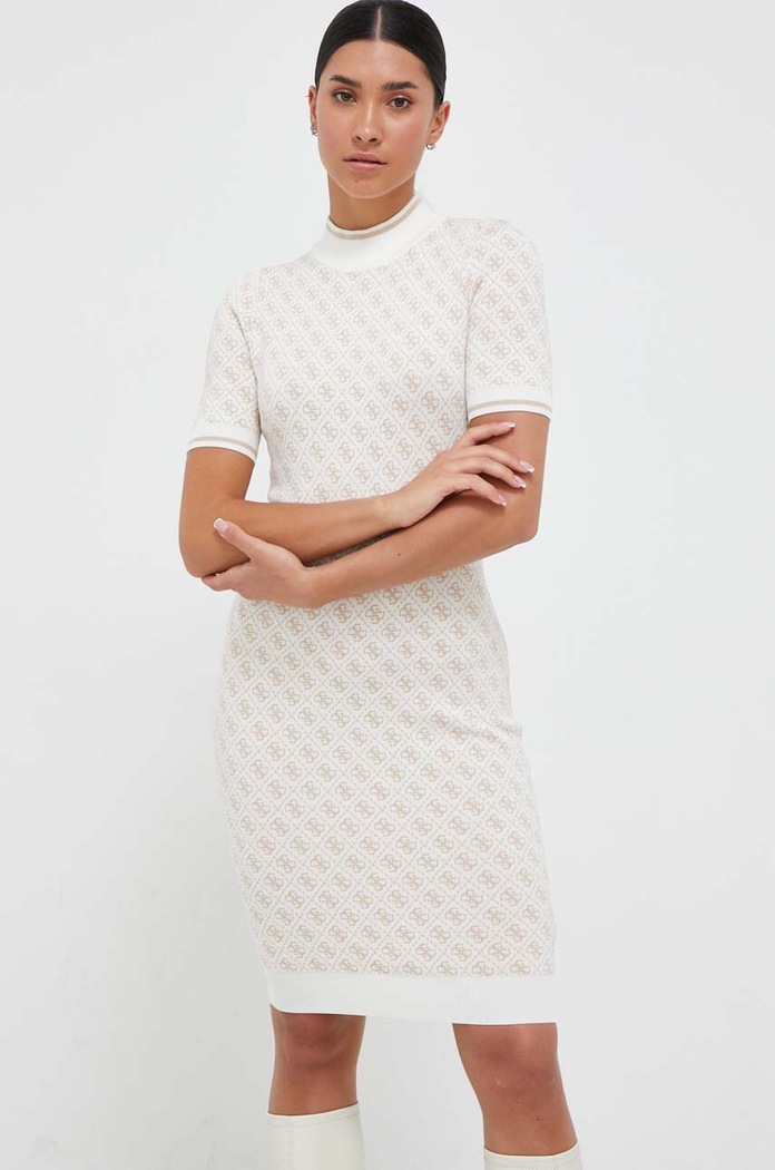 Šaty Guess LISE mini béžová W3YK39.Z37K0