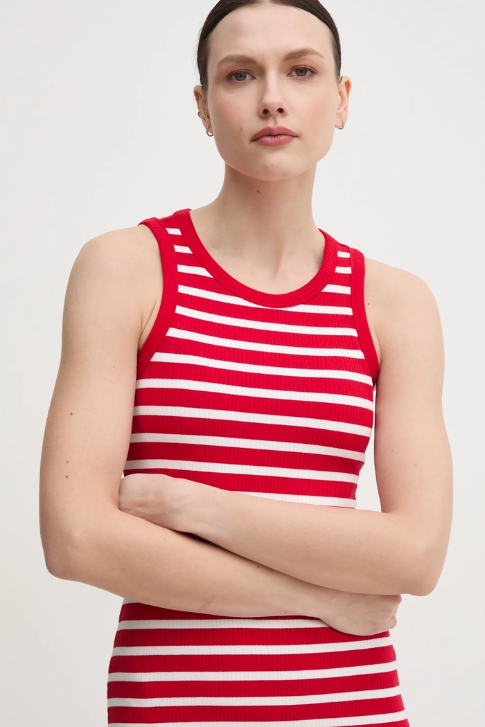 Šaty Tommy Hilfiger červená WW0WW38838